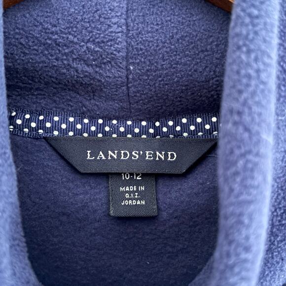 Lands End Turtleneck Fleece Pullover Sz 10-12 - Picture 4 of 4